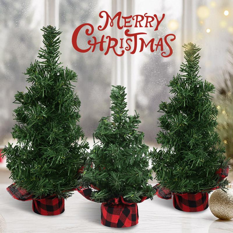15-30cm Artificial Mini Christmas Tree Pine Needle Branches for Christmas Home Tabletop Fireplace Decoration 2026 New Year Gifts