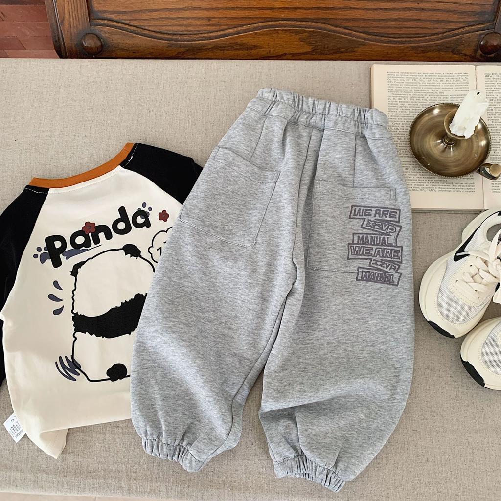 Children'S Sweatpants Autumn New Product Rear Pocket Embroidered Boys' Casual Pants Children'S Sweatpants G0318