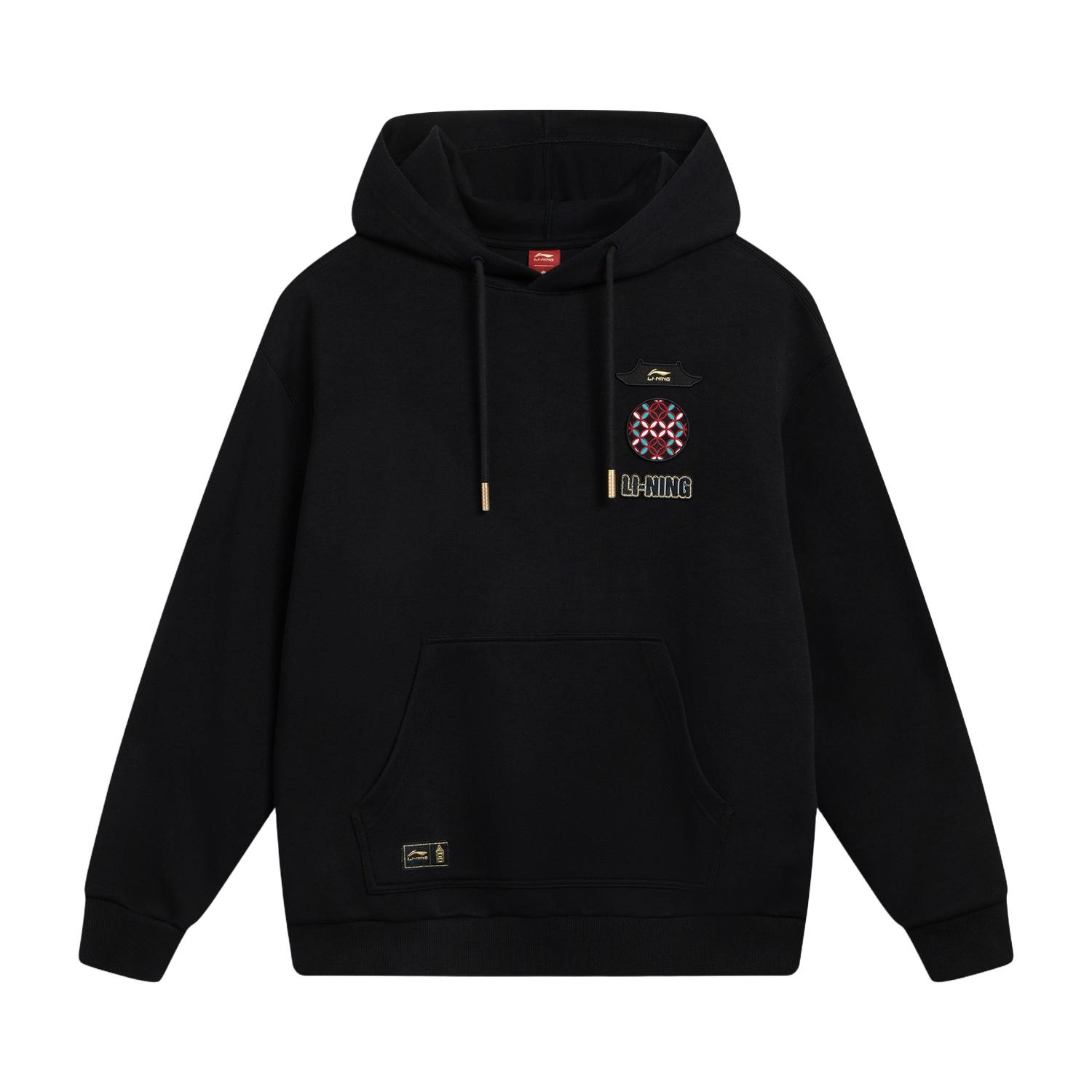Li-Ning Men s China Culture Series Loose Fit Hooded Sweatshirt Black AWDW115-2 L