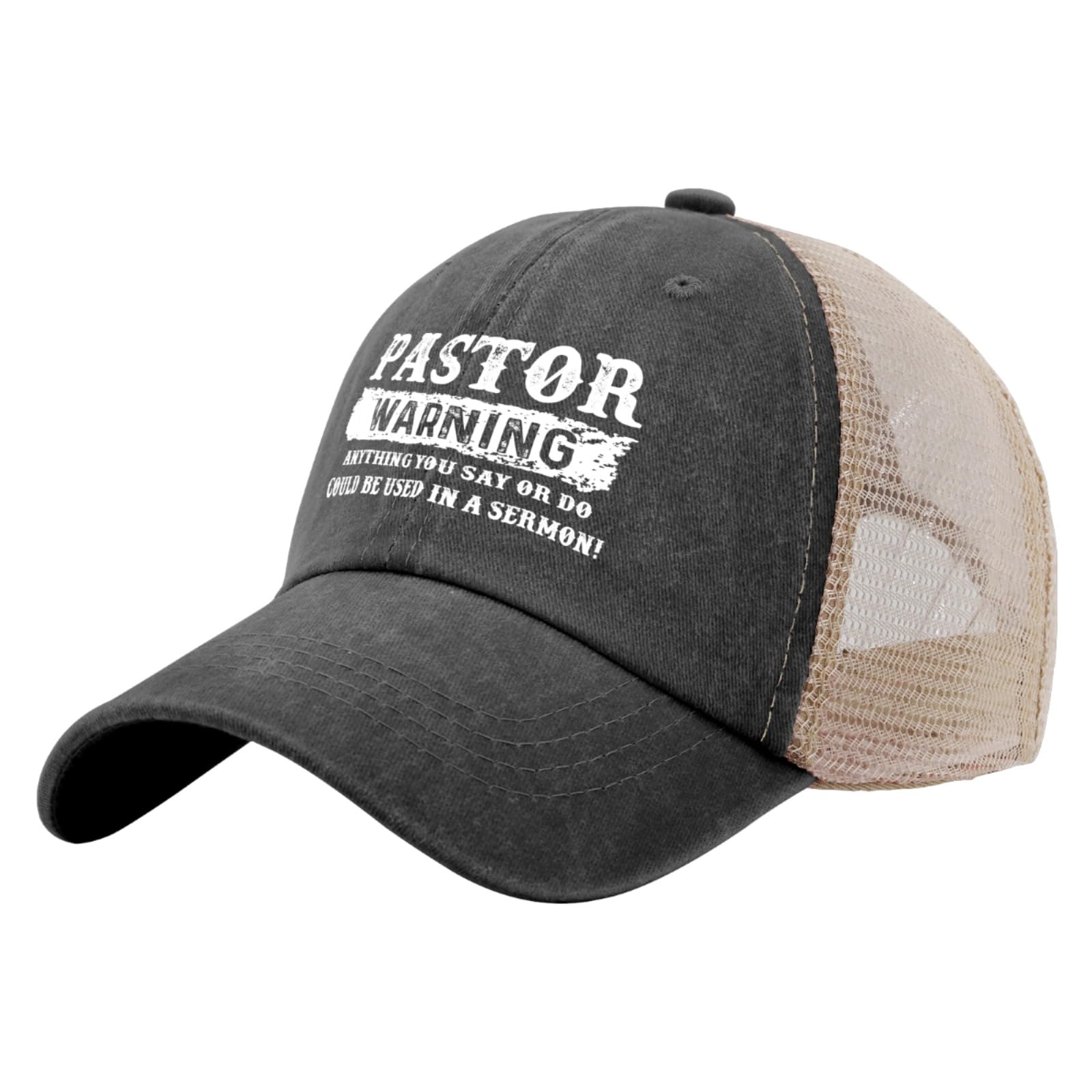 Beafoliya Dad Hat Pastor Warning Anything You Say Hat Trucker Hat Women Trendy Mesh Hats for Summer