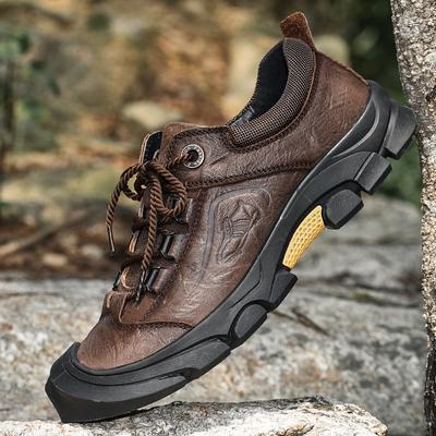 High Quality Outdoor Climbing Men's Shoes Genuine Leather Non-slip Ankle Hiking Shoes Classic Men Sneakers Trekking  Casual Shoe