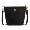 Logan 25 Zipper Closure Leather Crossbody Shoulder Bag Medium Women's Black