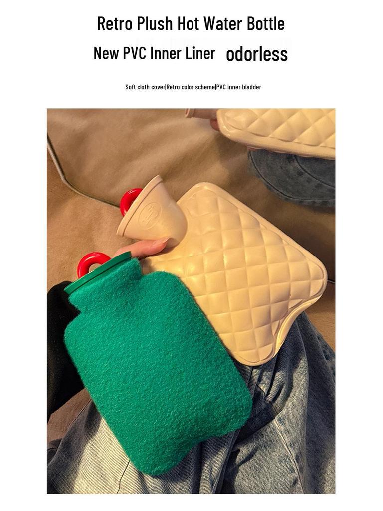 Plush Explosion-Proof Hot Water Bottle & Hand Warmer for Girls - Large & Small Sizes Available for Abdomen or Bed Use