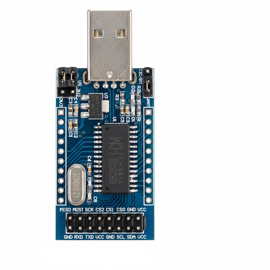 

Модуль CH341A USB to UART IIC SPI TTL ISP EPP/MEM Паралельний перетворювач 10*10*2 білий