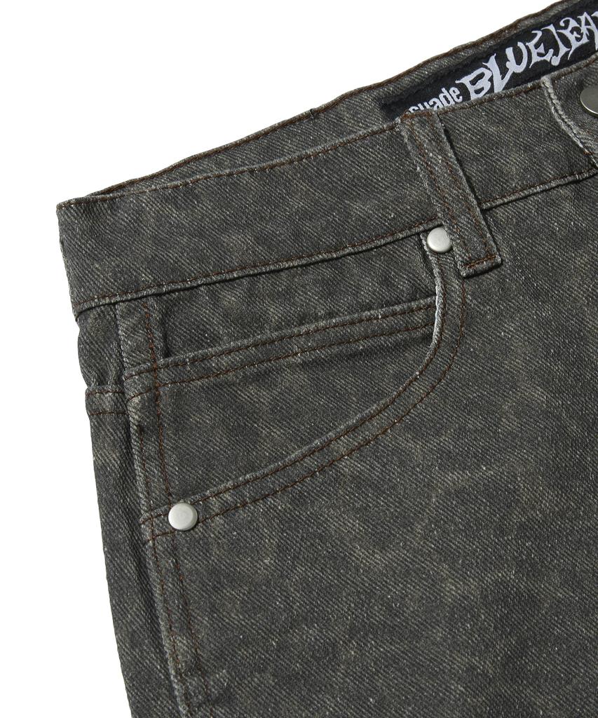 Seuweideu Leopard Jean [Black]
