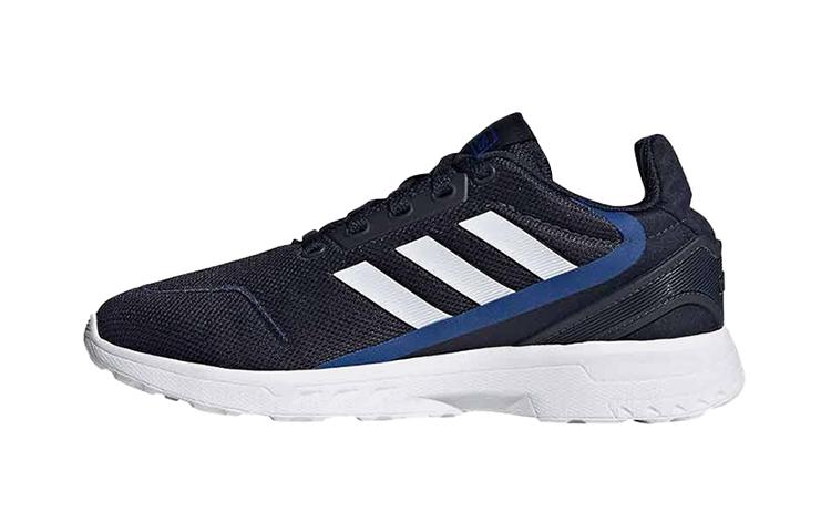 Adidas Neo Runfalcon ZedRunning  Black Blue  Fabric Comfortable Low top Kids  Running Shoes Dark Blue FV9600 28
