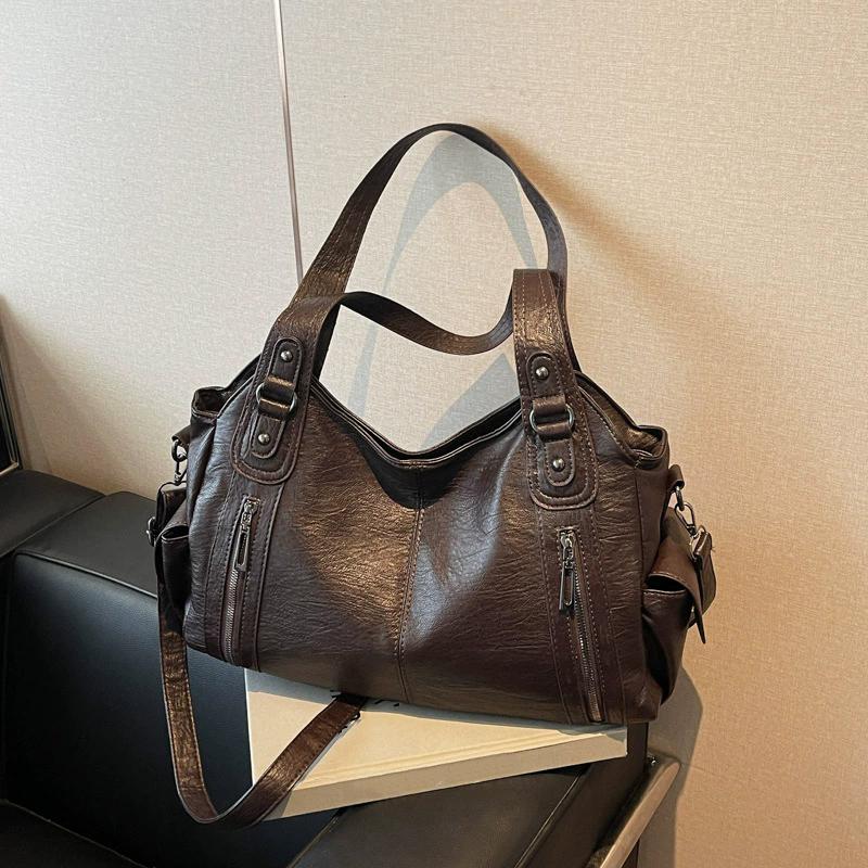 Soft Interior Compartment Shoulder Bags High Quality Solid Colors Bags for Women Fashi Zipper PU Crossbody Handbags