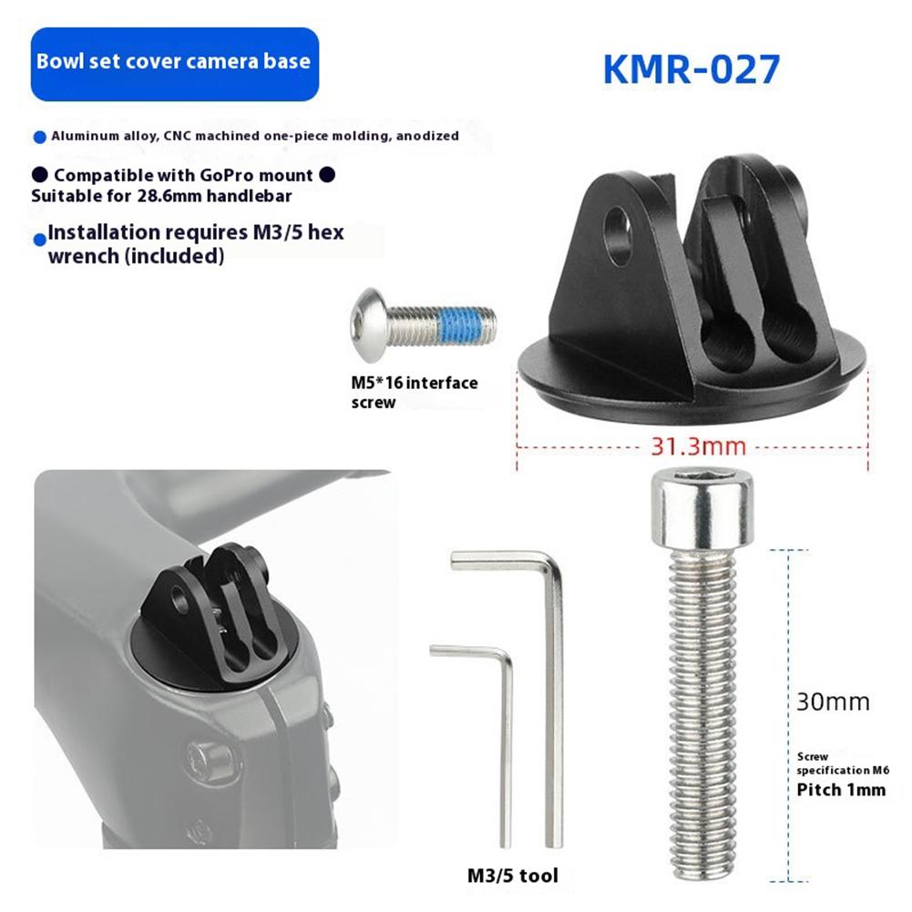 Bicycle Computer Stand with Wrench Bicycle Fork Stem Top Cap Extension Stand Computer Adapter Bracket for Camera Headlight