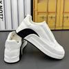 Platform Shoes Men's Sneakers Trend Flat Leather Male Casual Shoes Soft Sole Running Shoes Designer Increased Internal Footwear