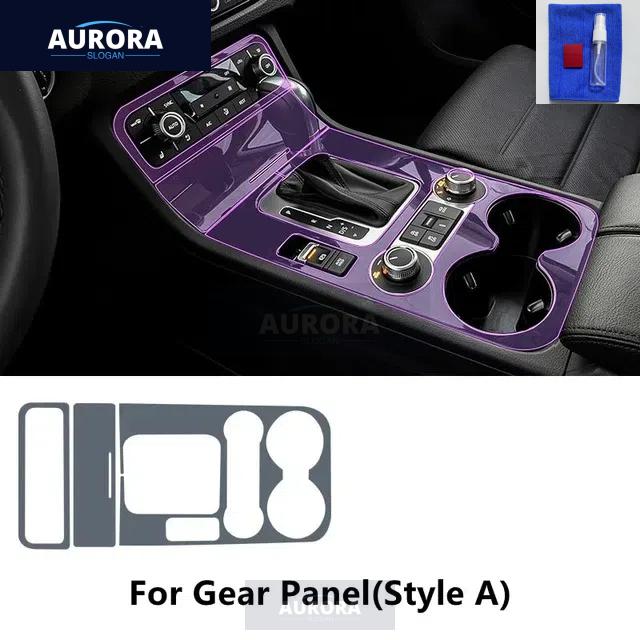 Pro VOLKSWAGEN TOUAREG 11-18 Průhledná ochranná fólie z TPU na středovou konzolu interiéru vozu, fólie proti poškrábání a opravná fólie, příslušenství