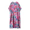 Summer V-neck Retro Cotton and Linen Dress