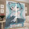 Window Kitchen Curtains for Living Room 2 Pieces Blackout Curtains Door Curtain Hatsune M-mikus Partition Bedroom Decoration