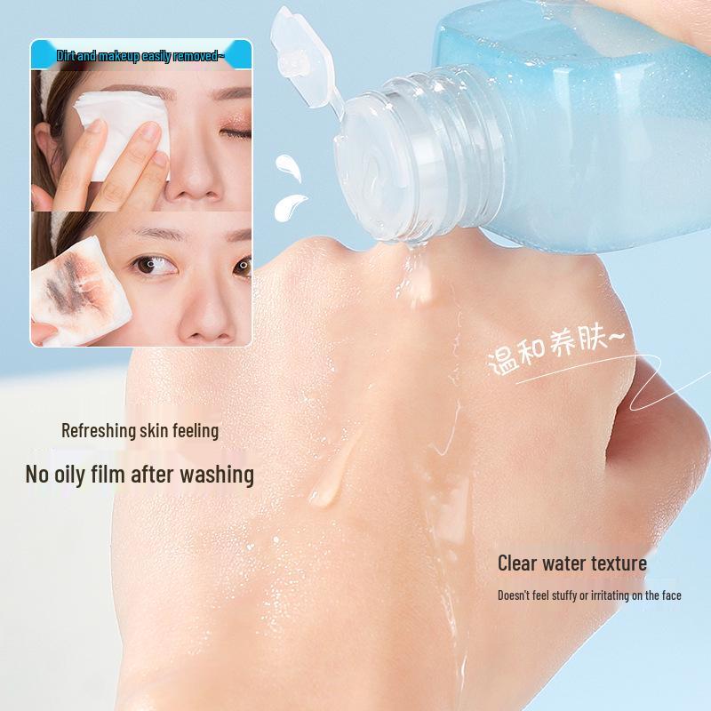 XUXU Gentle 3-in-1 Micellar Makeup Remover for Eyes, Lips & Face - Non-Irritating Oil-Milk Cleanser