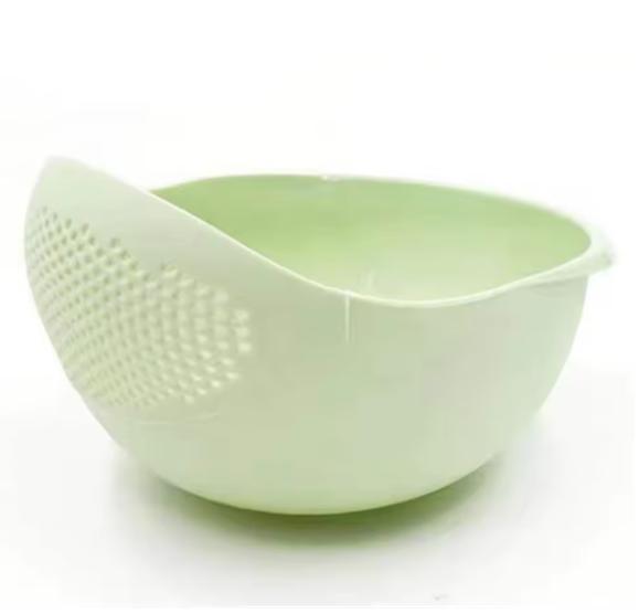 Plastic Colander Rice Bowl Drain Basket Fruit Bowl Washing Drain Basket with Handle Washing Basket Home Kitchen Organizer