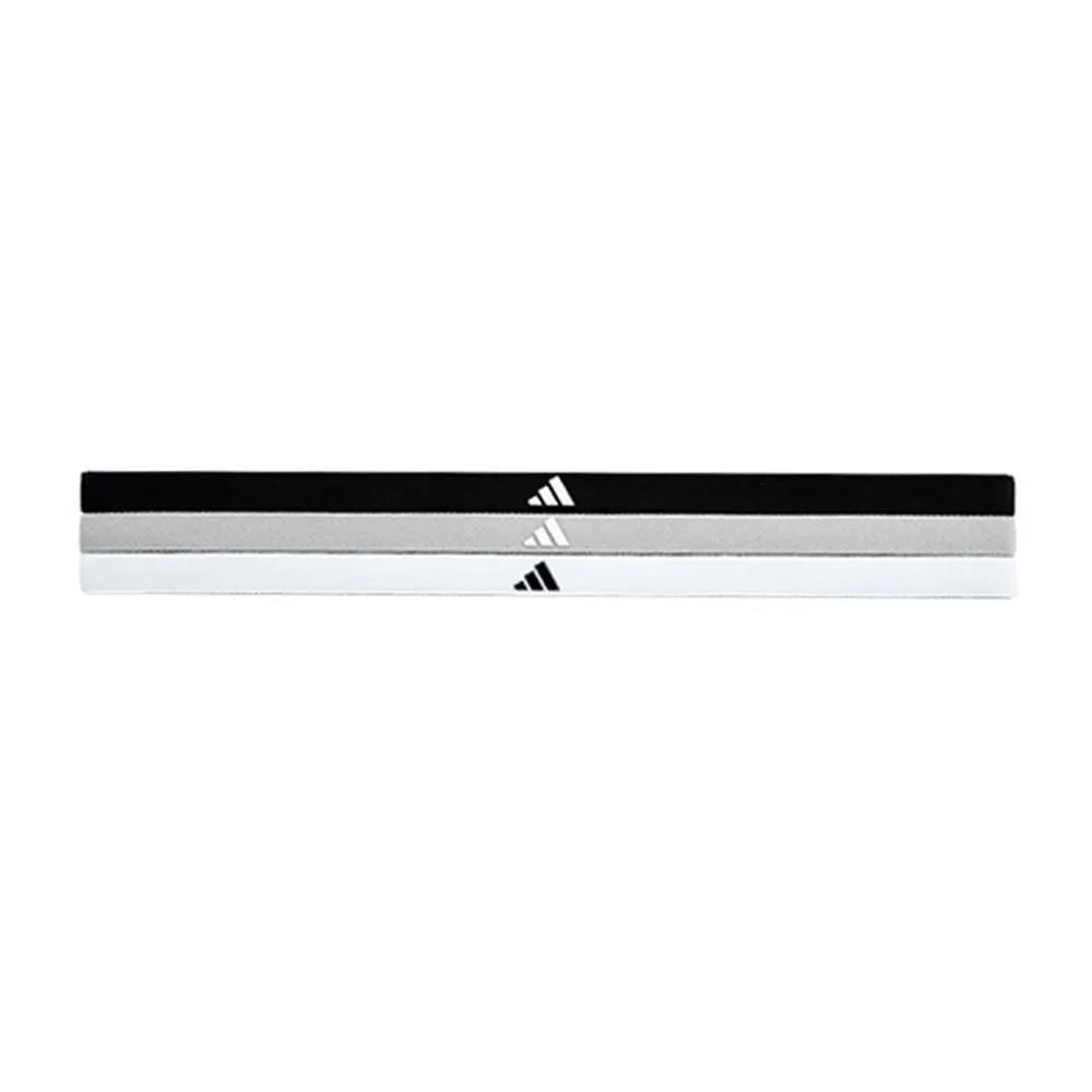 Узкие спортивные повязки на голову adidas с высокой эластичностью (3 шт.) Фитнес-повязки, Спортивные повязки от пота, Повязки для занятий спортом, Повязки на голову для спортзала OSFM