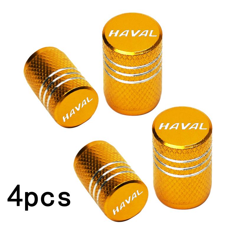 For Haval F7/F7X H6 H2 H3 H4 H8 H9 2018 Accessories Car Styling 4PCS Car Wheel Tire Valve caps CNC Aluminum Airtight Covers