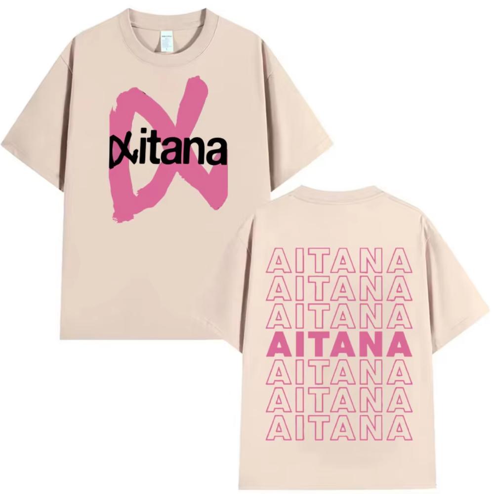 Summer Hot Sale Trendy Singer Aitana Ocana Tour Hippie T Shirt Cotton Tshirt Mens Y2K Casual Short Sleeves Tops Streetwear