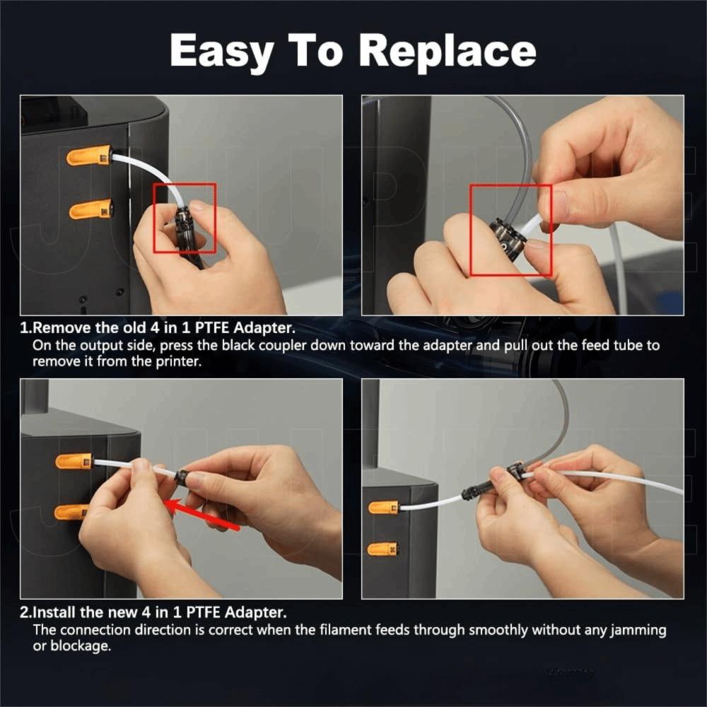 Anti-Clogging Expansion Port 3D Printer Accessories for Bambu Lab 3D Printers (P1/X1/A1/H2 Series)