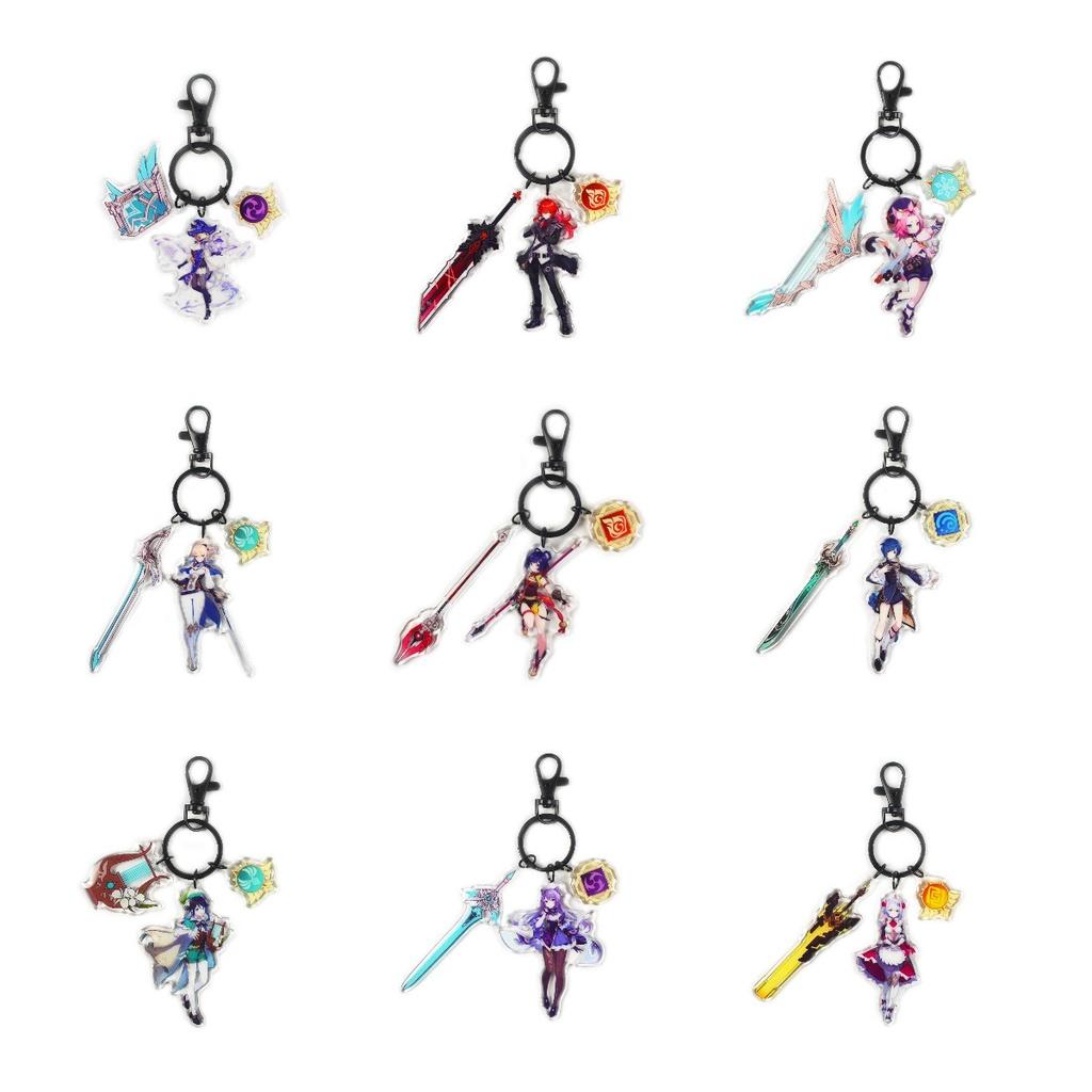 Genshin Barbatos Impact Keychain Game Figure Pendant Ornament Gifts Birthday