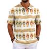 Men's Hawaiian Print Shirt Loose Fit Casual Short Sleeve for Everyday Wear