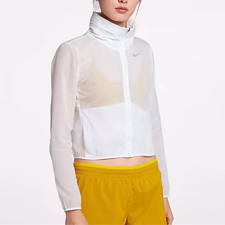 Nike Woven Full-Zip Hooded Jacket White Women AR2017-100