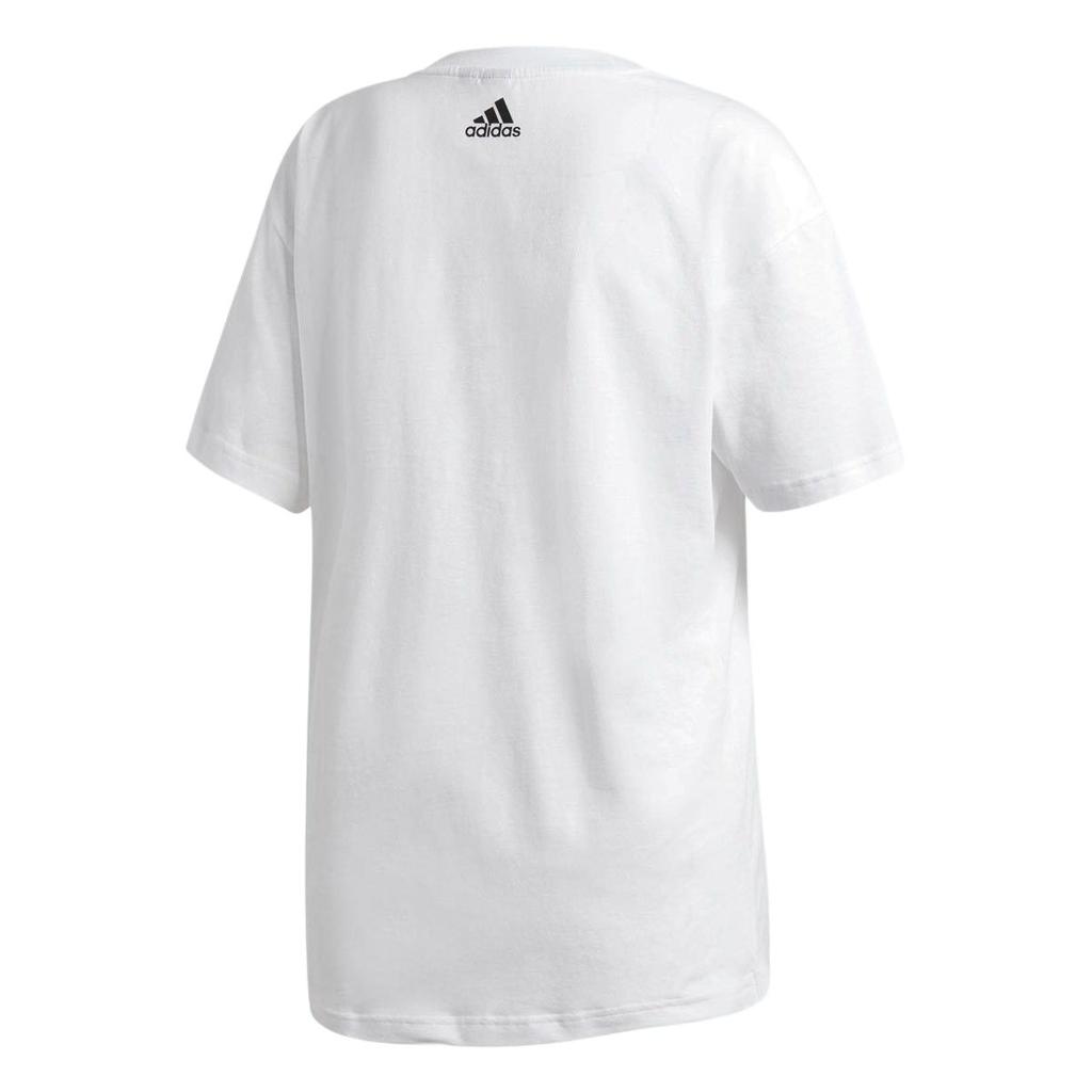 Adidas Performance Sid Vibe Letter Fashion Comfortable Short Sleeve T-Shirt Women Tops White DJ1616