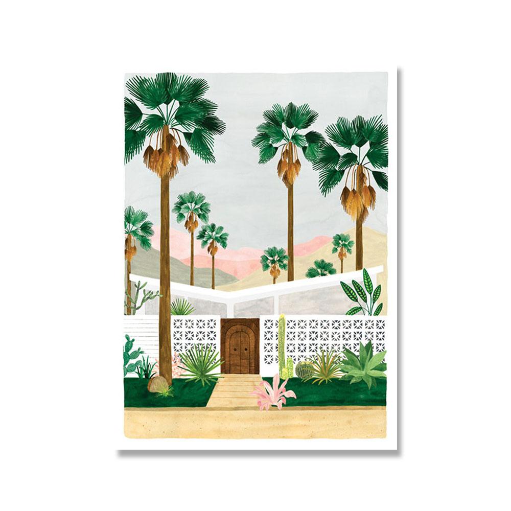 Palm Forest Moroccan Tropical Jungle Swing Bathroom Wall Art Canvas Painting Poster And Print Wall Picture For Living Room Decor