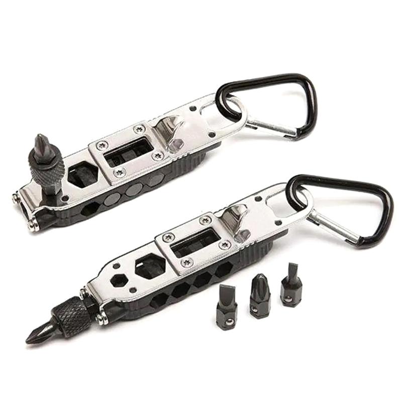 B97A-Steel Outdoor Keychain Shape Multifunctional Mini Screwdriver Portable Repair Tool