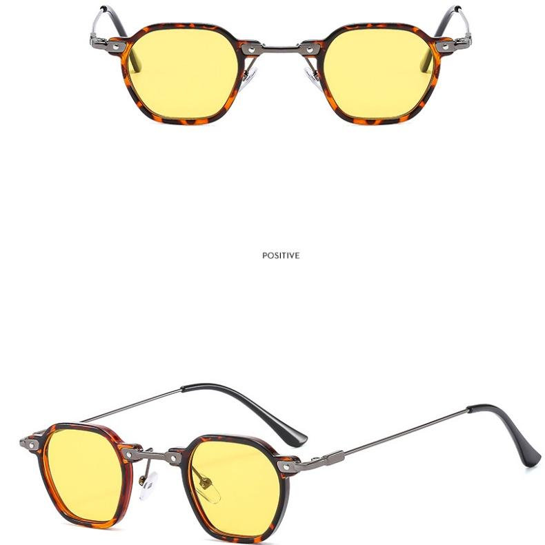 Men's Glasses Sun Protection UV Protection Fashion Personality Retro Hip Hop Punk Artistic Driving Commuter Square Small Frame Sunglasses