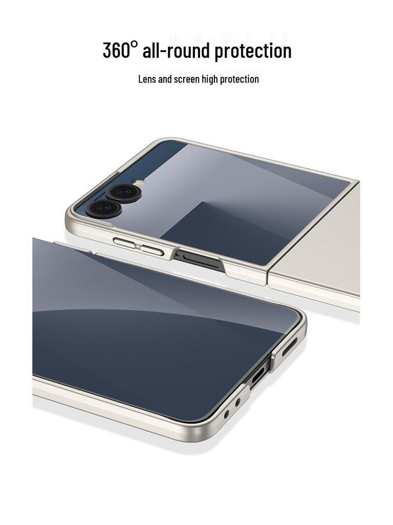 GKK Solid Color Anti-drop PC Case for Samsung Z Flip7 - Large Window, Skin-feel, Cross-border, Foldable Screen Protection