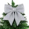 21cm Big Christmas Glitter Bows Xmas Tree Hanging Ornaments Topper 2024 Christmas Decoration for Home Navidad 2025 New Year Gift