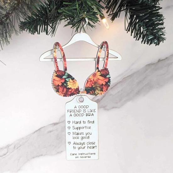 A Good Friend Is Like A Good Bra Ornament Funny Best Friend Christmas Ornament Holiday Keepsake Gift for Adults Women Friends Coworkers