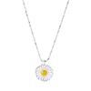 Compact Daisy Necklace Female Mori Compact Fresh Korean Version Delicate Compact Ins Wind Flower Epoxy Necklace
