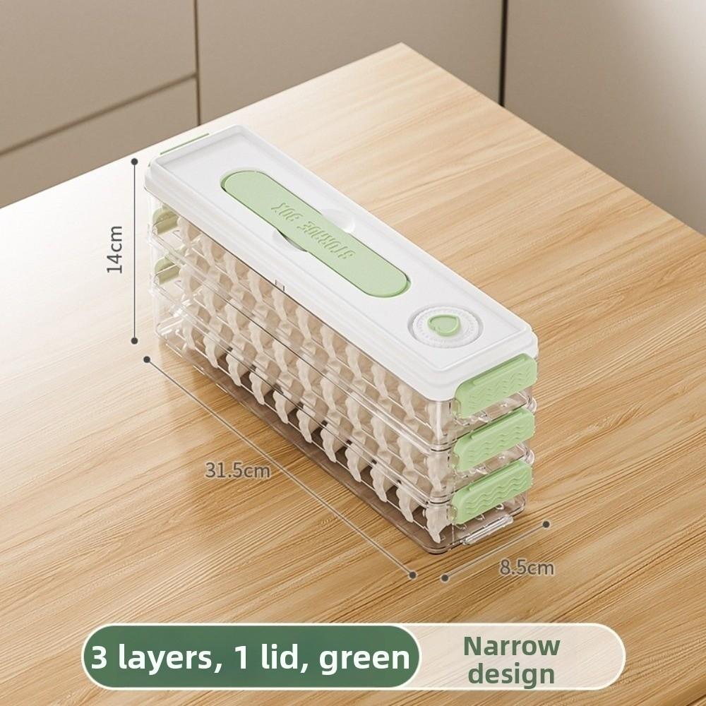 Fresh Keeping Freezer Box Narrow Style Wontons Box Food Grade Dumpling Storage Box  Home Kitchen