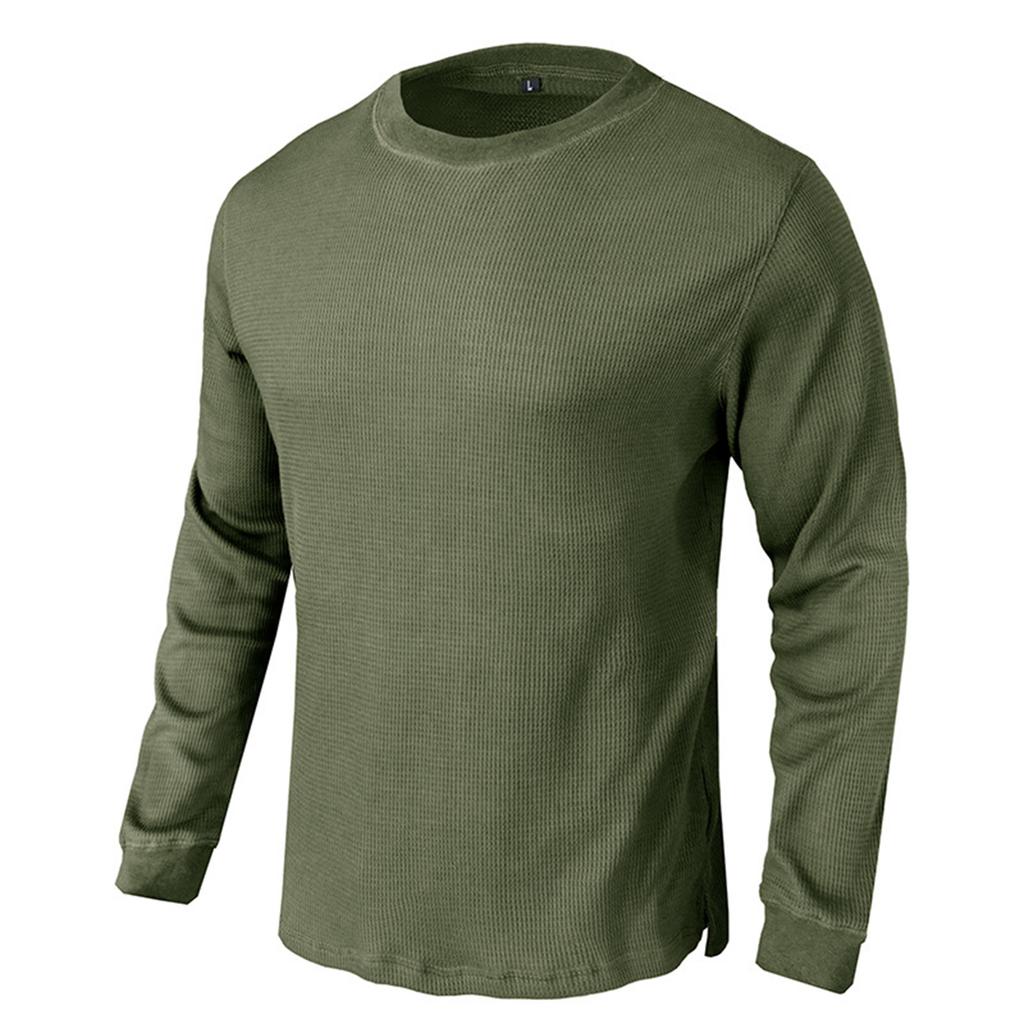 Shoulder Sleeves Men'S Long Sleeved Patchwork T-Shirt Casual Top