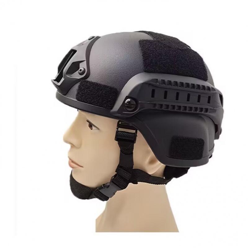 Tactical Children's Camouflage Helmet with Equipment - Military Fans Outdoor Cycling CS Explosion-proof Rail Version