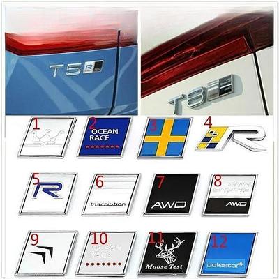 3D Metal R Design AWD Moose Test Logo Emblema Ženklelio lipdukai Automobilių lipdukai, skirti Ocean V40 V60 V90 XC60 XC90 XC40 S60 S90 S80 C30