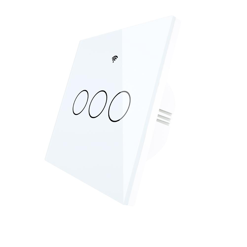 Moes WiFi RF433 Wall Touch Switch No Neutral Wire Needed Wireless Smart Life/Tuya App Relay Status and Backlight Switch