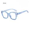 Retro Colorful Leopard Cat Eye Women TR90 Glasses Frame Clear Anti Blue Light Men Optical Eyewear Eyeglasses