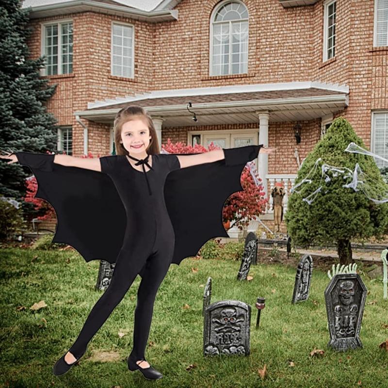 Children Bat Wing Costume Cosplays Halloween Bat Cloaks Dress Up Accessory