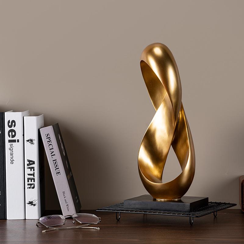 Modern Luxury TV Cabinet Figurine - Creative Decor for Living Room, Office, or Study; Perfect Housewarming Gift.