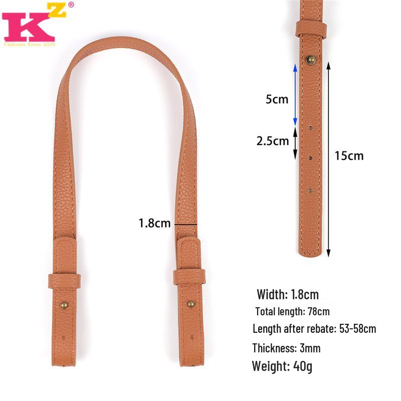 Buckle-Free Adjustable Thin Black Shoulder Strap for Women - Replacement Underarm Crossbody or Backpack Strap