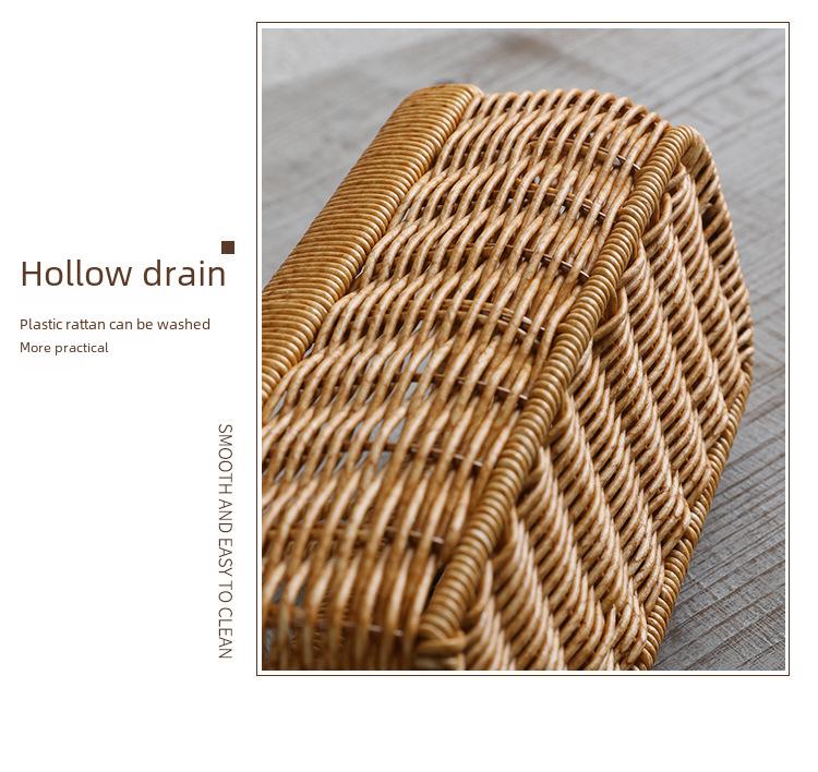 Woven Hanging Basket for Kitchen Storage: Ginger, Garlic, Onion, Egg, Fruit - Imitation Rattan Wall Basket