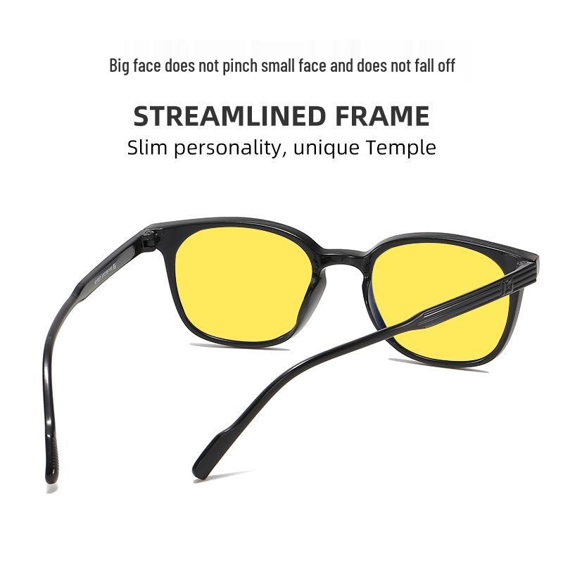 Unisex Retro Night Vision Yellow Goggles - Anti-Blue Light Full Frame for Phones & Gaming