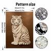 5D DIY Pearl Diamond Painting Kit Majestic White Tiger Full Drill Embroidery Mosaic Art Home Wall Decor Gift