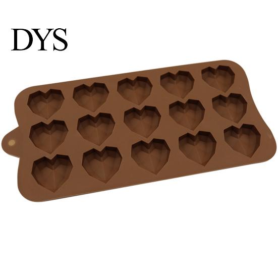 Dessert Mold 15 Cavity Chocolate Non-stick Food Grade DIY Silicone Fondant Creative Love Heart Shape Candy Baking Mould for Bakery