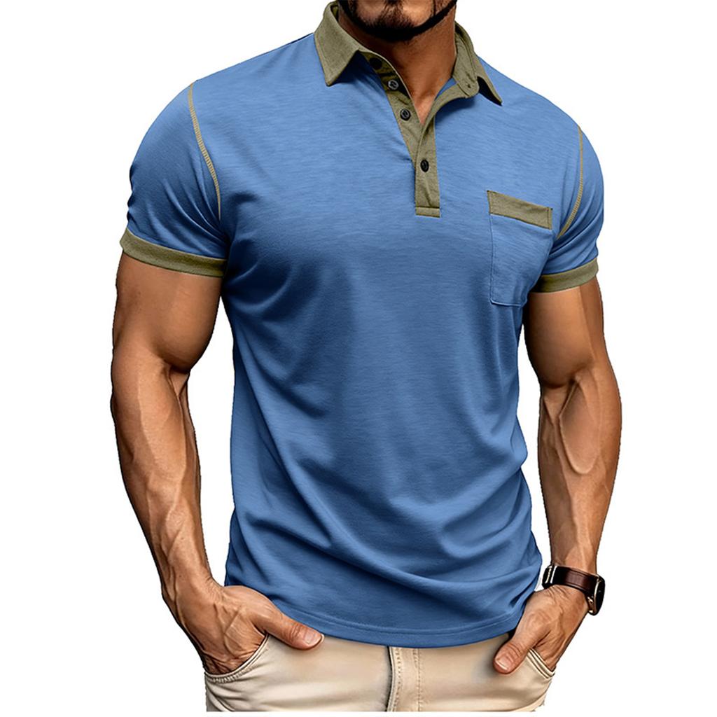 Men's Casual Button-Down Collar Short-Sleeve Shirt