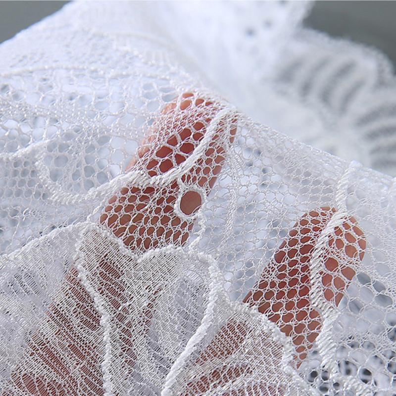 Plus Size Sexy Lace Panties Transparent Solid Color Women Pure Cotton Pantie