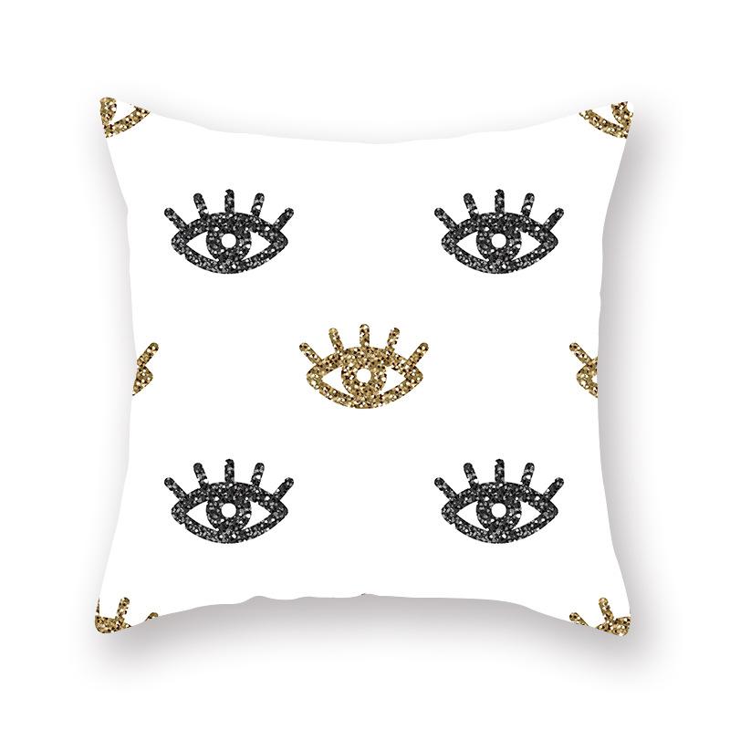 45X45CM Geometric Pentagram Print Peach Skin Pillowcase Sofa Office Seat Cushion Cover Creative Ornament Home Decoration