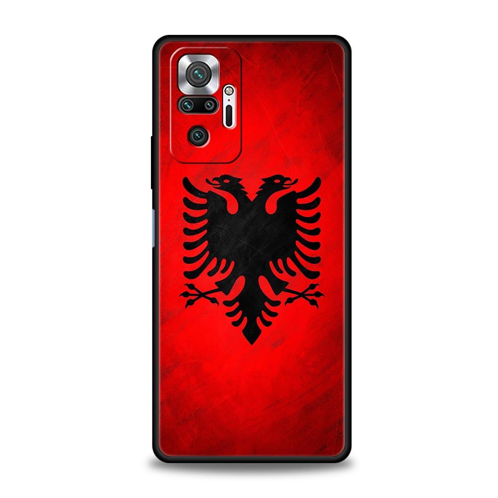 

Albania Albanians Flag Phone Case For Xiaomi Redmi Note 14 13 12 5G 11 10 Pro Plus 4G 9S 9 14C 13C 12C 10C 9C 9A Soft TPU Cover Redmi Note 13Pro 4G